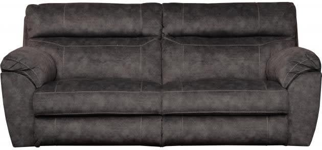 Sedona Power Headrest Power Lumbar Lay Flat Reclining Sofa in Smoke Fabric by Catnapper - 762221-S