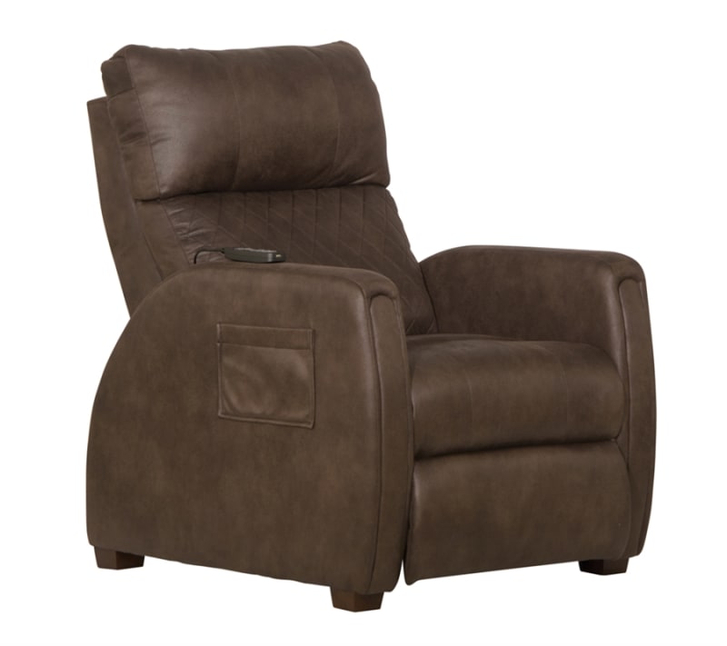 Relaxer Zero Gravity Power Headrest and Lumbar Power Lay Flat Recliner with CR3 Heat and Massage in Bark Fabric by Catnapper - 764106-7-B
