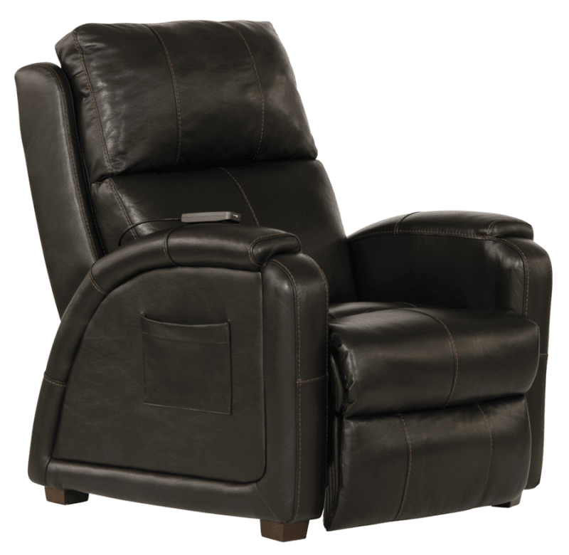 Reliever Zero Gravity Power Headrest Power Lay Flat Recliner with CR3 Therapeutic Massage in Black Leather by Catnapper - 764795-7-B