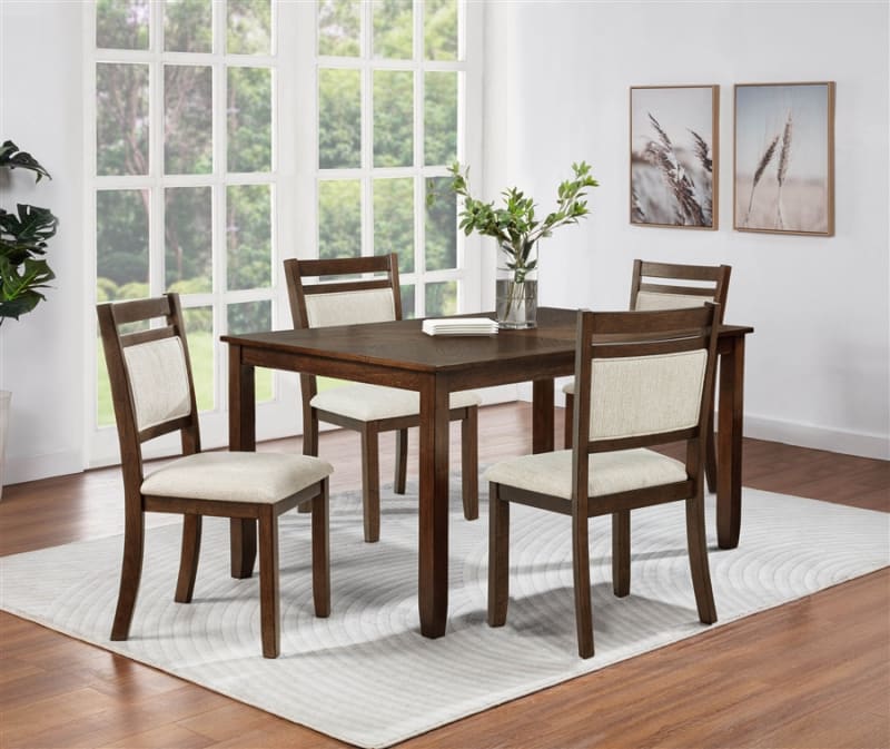 Avasa 5 Piece Dining Room Set in Rich Wood Finish by Crown Mark - CM-2276SET