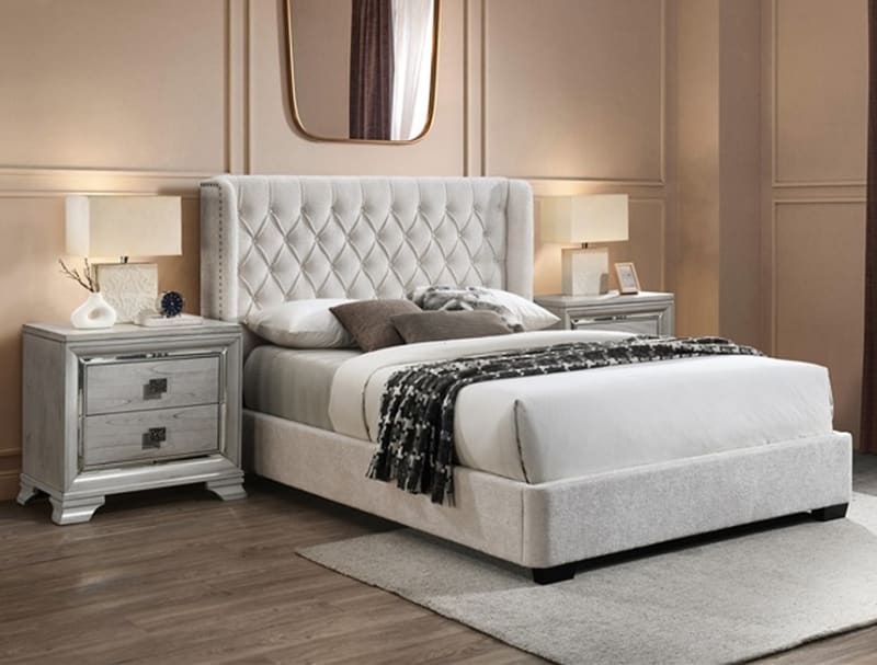 Daphne Bed in Gray Finish by Crown Mark - CM-5094-Bed