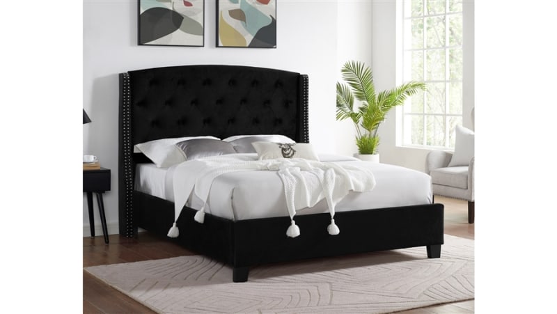 Eva Bed in Black Finish by Crown Mark - CM-5111BK-Bed