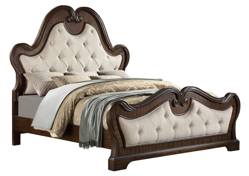 Isabel Bed in Brown Finish by Crown Mark - CM-B1330-Bed