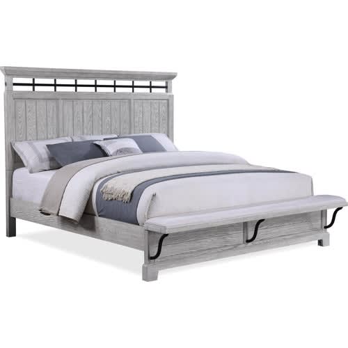 Beckett Queen Bed in Soft Greige Finish by Crown Mark - CM-B1900-Q