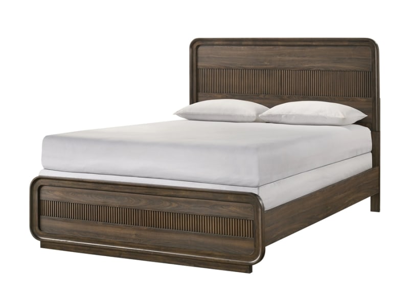 Kinkaid Queen Bed in Warm Wood Finish by Crown Mark - CM-B3500-Q
