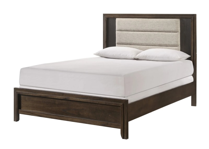 Carlton Queen Bed in Rich Wood Finish by Crown Mark - CM-B5550-Q