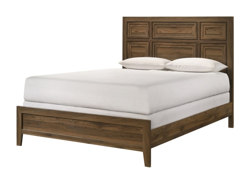Lorraine Twin Panel Bed in Rich Brown Finish by Crown Mark - CM-B6610-T