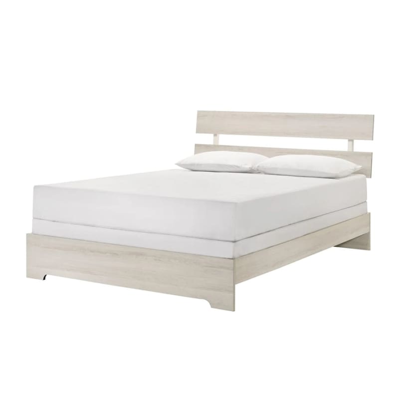 Atticus Queen Platform Bed in White Finish by Crown Mark - CM-B6982-Q