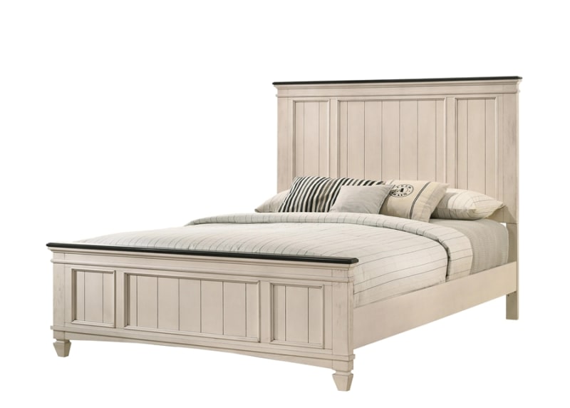 Sawyer Bed in Beige Finish by Crown Mark - CM-B9100-Q-Bed