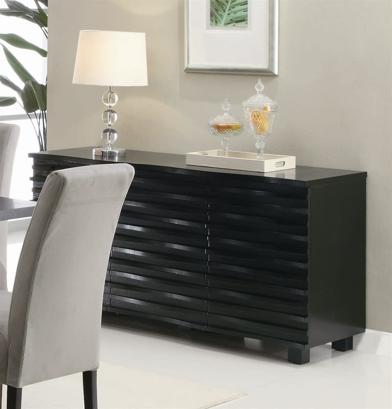 Stanton Server in Rich Black Finish by Coaster - 102065