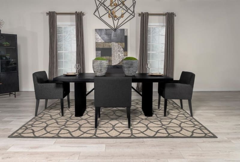 Catherine 5 Piece Dining Set in Black Finish by Coaster - 106251