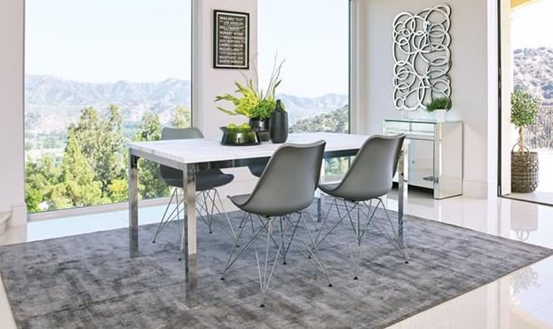 Athena 5 Piece Dining Set in Chrome Finish by Coaster - 110101-S