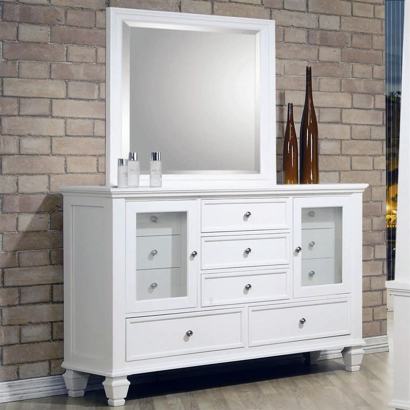 coaster sandy beach dresser Sandy Beach 11-drawer Dresser Cream White  Coaster