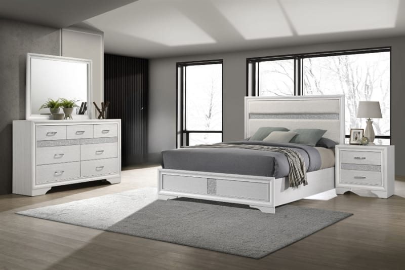 Miranda 6 Piece Queen Bedroom Set in White Finish by Coaster - COA-205110