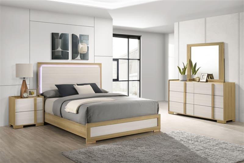 Hyland 6 Piece Queen Bedroom Set in Natural Wood Finish by Coaster - COA-215651