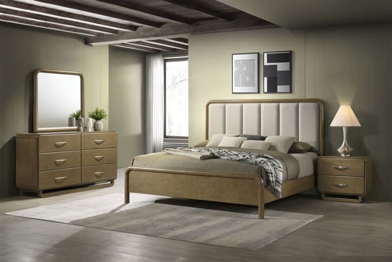Amsbury 6 Piece Queen Bedroom Set in Nutmeg Wood Finish by Coaster - COA-224271