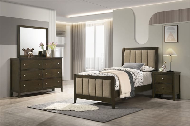 Wilkes 6 Piece Twin Bedroom Set in Dark Cocoa Finish by Coaster - COA-224421T