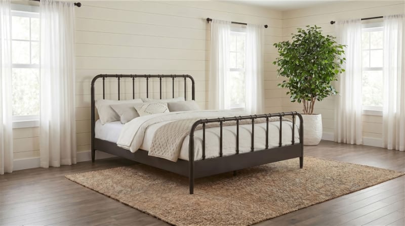 Rocco Open Frame Queen Bed in Dark Bronze Finish by Coaster - 310035Q
