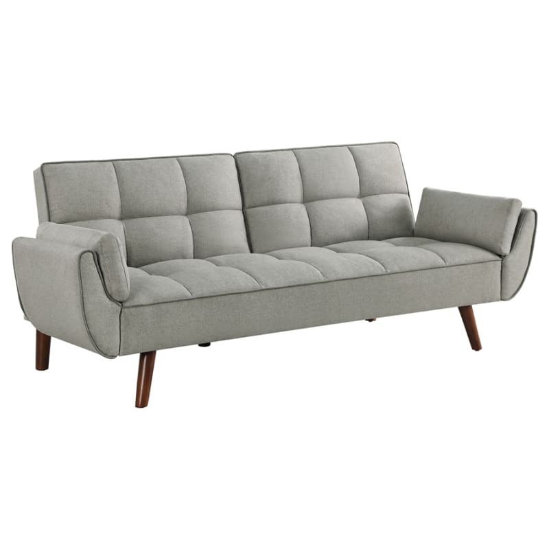 Caufield Upholstered Tufted Convertible Sofa Bed in Grey and Walnut by Coaster - COA-360096