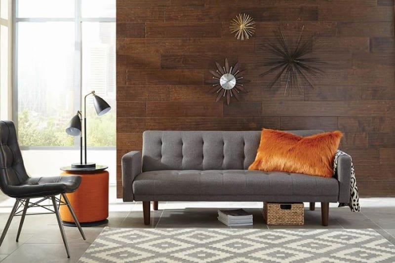Sommer Tufted Sofa Bed in Grey Fabric by Coaster - 360150