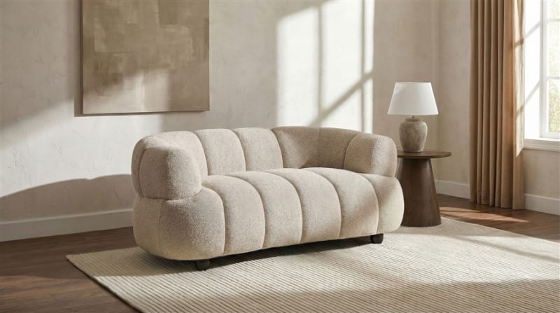 Whitney Upholstered Loveseat in Channel Tufted Woven Fabric by Coaster - 503722