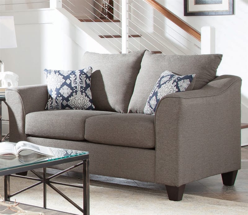 Salizar Loveseat in Grey Linen Like Fabric by Coaster - 506022