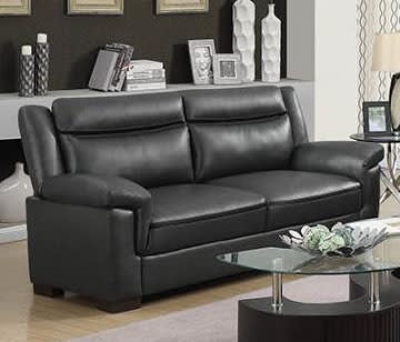 Arabella Sofa in Grey Leatherette Upholstery by Coaster - 506591