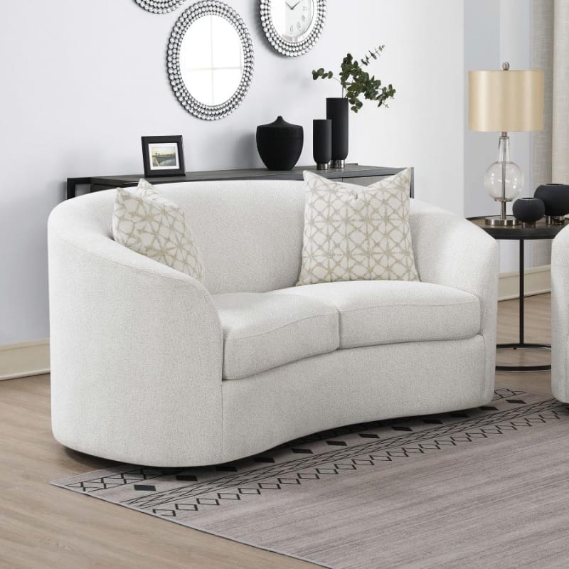 Rainn Loveseat in Latte Fabric by Coaster - 509172