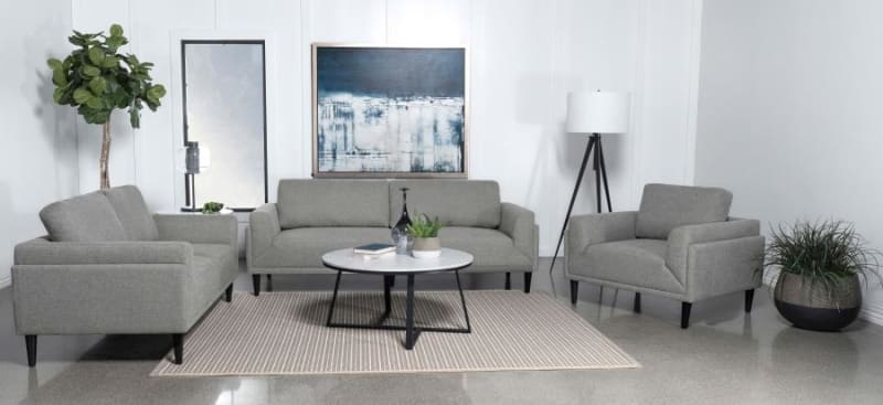 Rilynn 2 Piece Sofa Set in Grey Fabric by Coaster - 509524-S