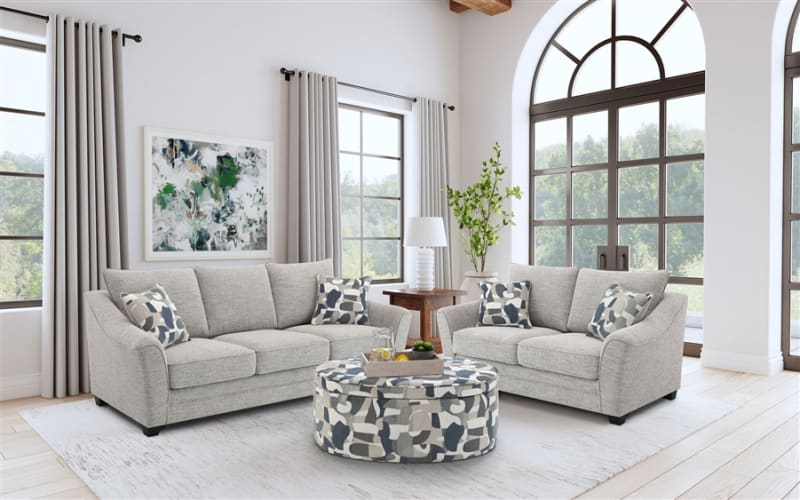 Tomkins 2 Piece Boucle Upholstered Sofa Set in Light Grey by Coaster - COA-509671-S
