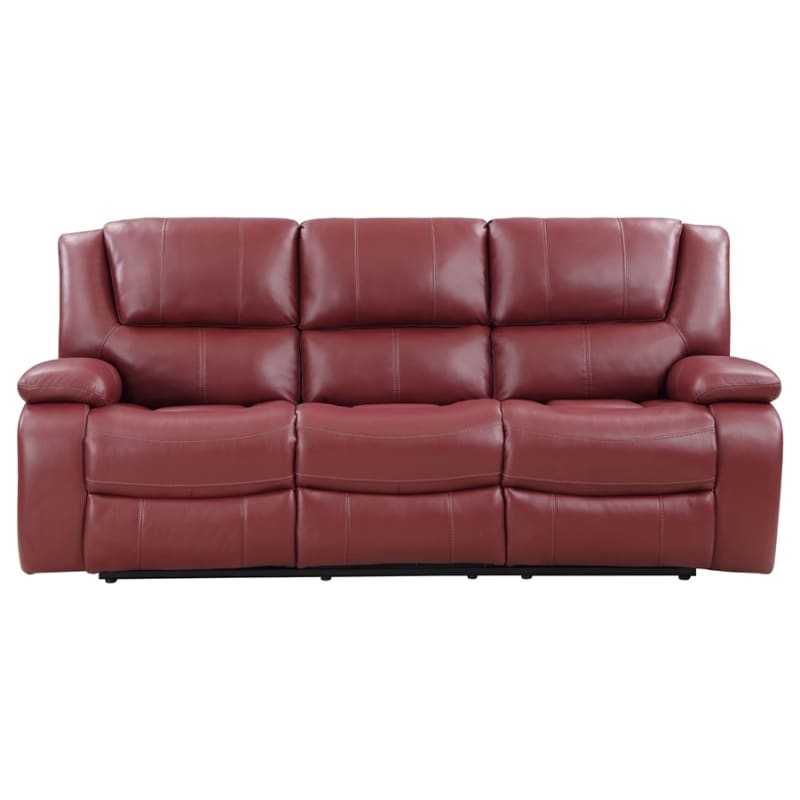 Camila Upholstered Motion Reclining Sofa in Deep Red by Coaster - COA-610241
