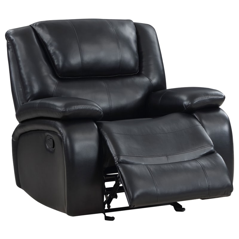 Camila Upholstered Motion Reclining Chair in Black by Coaster - COA-610246