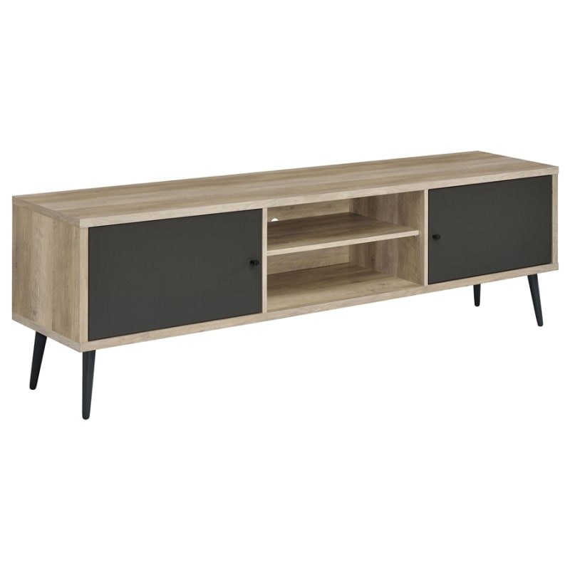Allie 71"Inch 2-Door Wood TV Stand in Distressed Pine Finish by Coaster - COA-701076