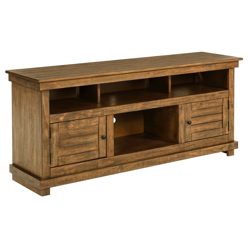 Payne 60"Inch TV Stand Media Console in Distressed Brown Finish by Coaster - COA-710042