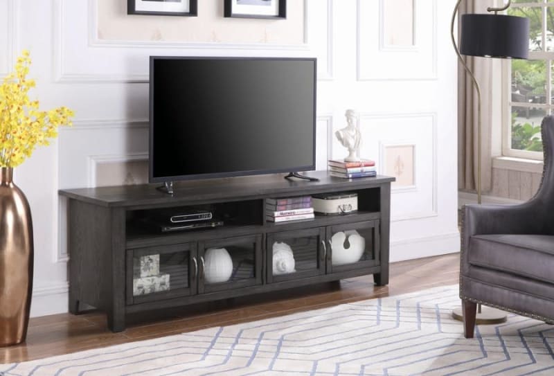 72 Inch TV Console in Dark Grey Finish by Coaster - 722223
