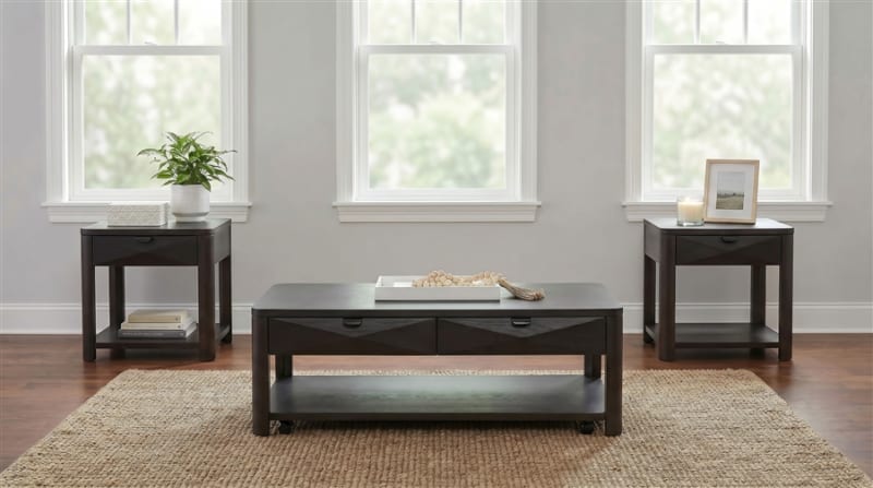 Marcelo 3 Piece Cocktail Table Set in Coffee Finish by Coaster - 736068-S3