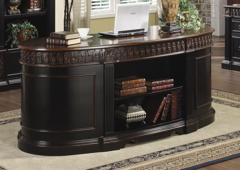 Nicolas Home Office Executive Desk in Two Tone Finish by Coaster