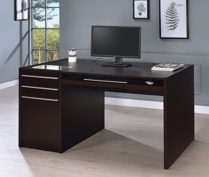 Desk in Cappuccino Finish by Coaster - 800982
