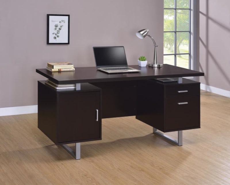 Glavan Desk in Cappuccino Finish by Coaster - 801521