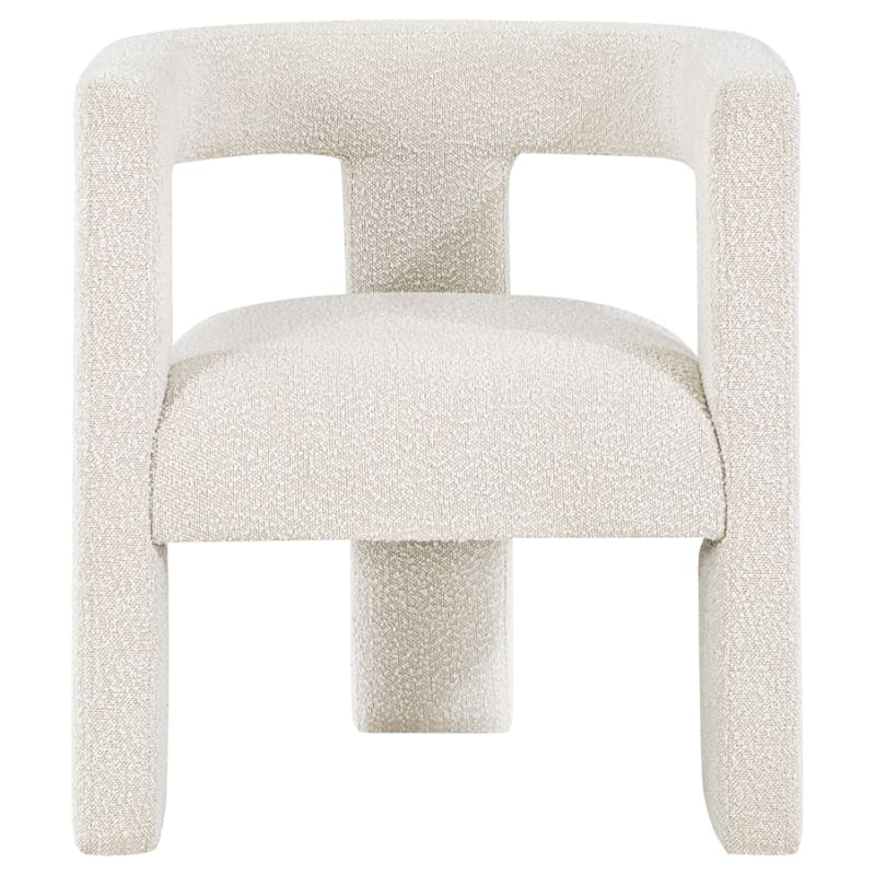 Petra Boucle Upholstered Accent Side Chair in White by Coaster - COA-902881