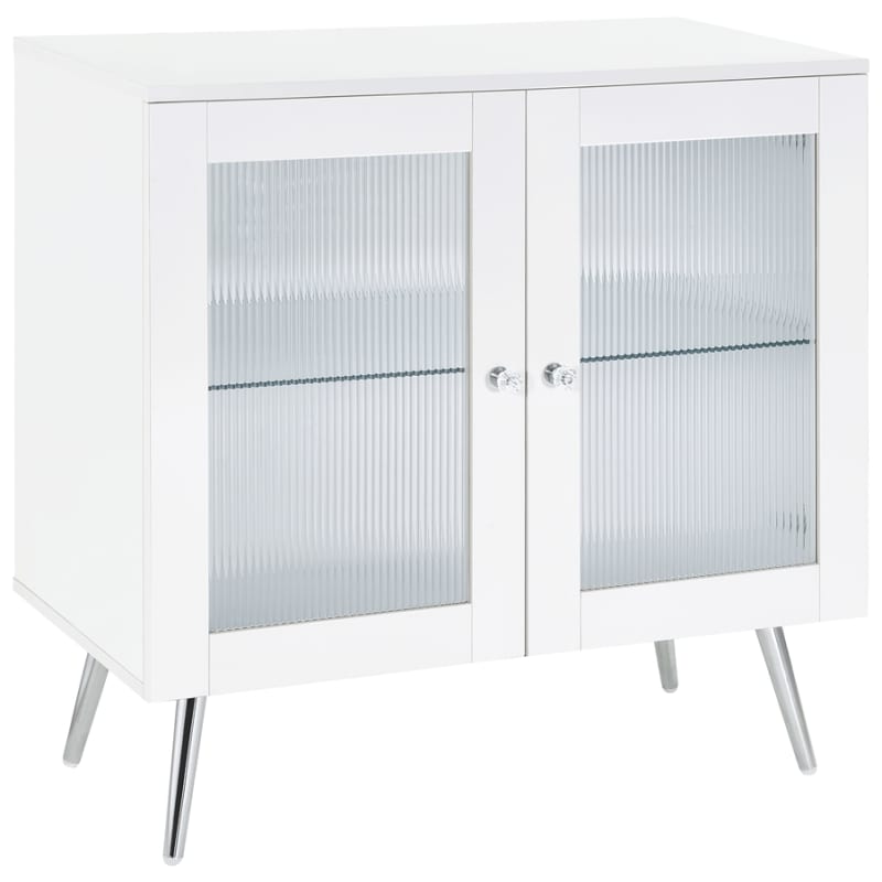 Nieta 3-Door Wood Accent Cabinet in White High Gloss Finish by Coaster - COA-950396