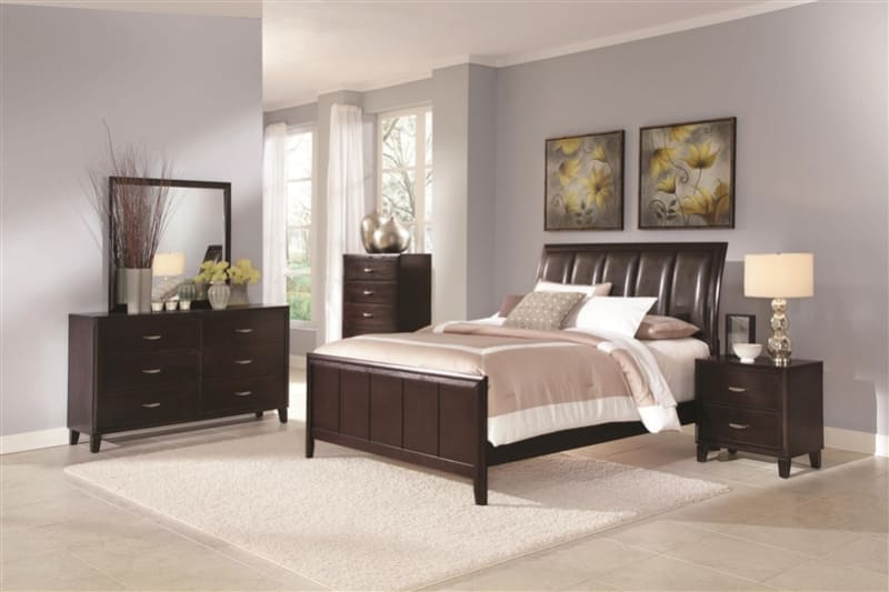 coventry tobacco bedroom set Coventry 6 Piece Bedroom Set in Dark Brown Finish by Coaster
