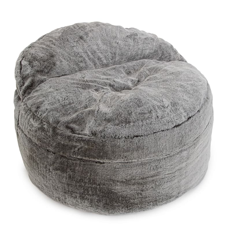 48 Inch Queen Nest Chinchilla Bean Bag Chair by CordaRoy's - COR-QC-NESTFUR-CN