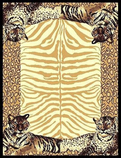 African Tiger Border 5 x 8 Rug by CTC - CTC-AF-TigerBorder
