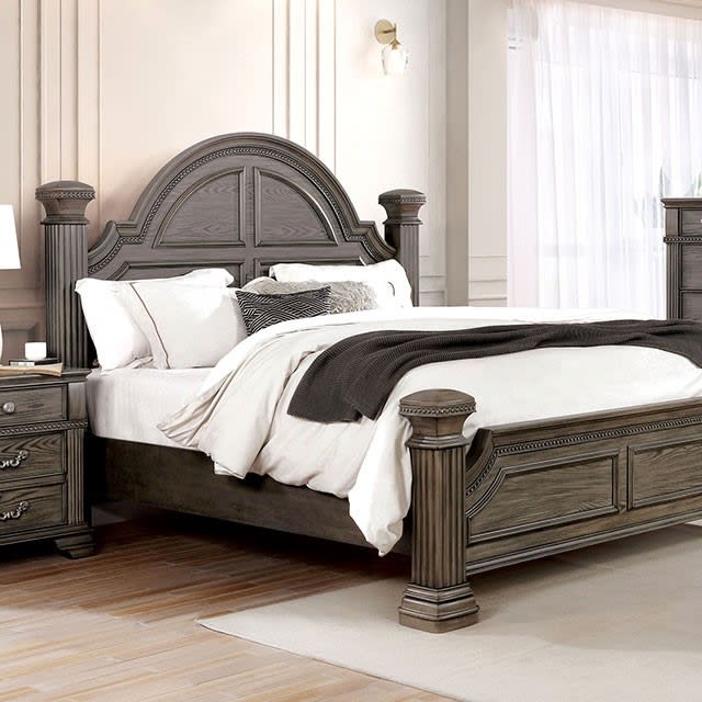 Pamphilos Bed in Gray Finish by Furniture of America - FOA-7144GY-B