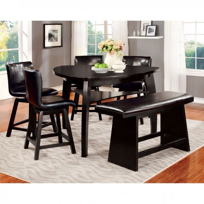 Hurley 7 Piece Counter Height Dining Set by Furniture of America - FOA-CM3433PT