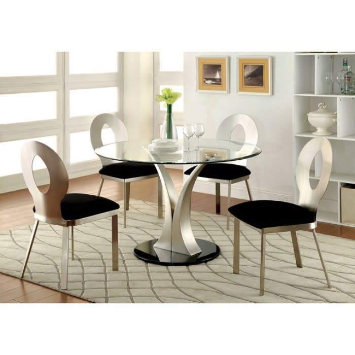 Valo 5 Piece Round Table Dining Room Set by Furniture of America - FOA-CM3727T