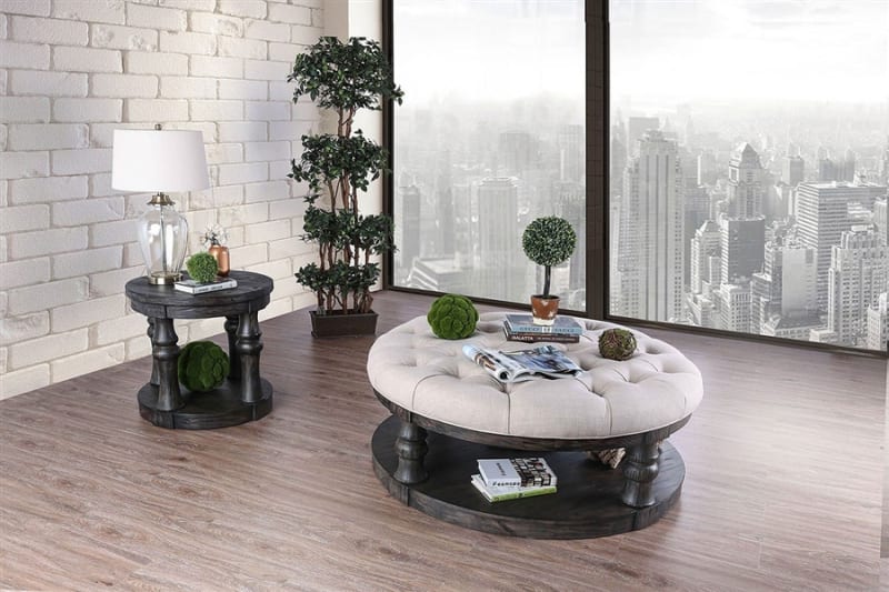 Mika 2 Piece Occasional Table Set in Antique Gray by Furniture of America - FOA-CM4424GY-F-2PK