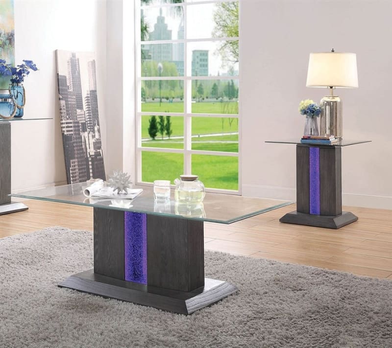 Rhyl 2 Piece Occasional Table Set in Gray by Furniture of America - FOA-CM4717-2PK
