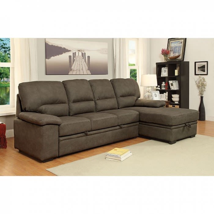 Alcester Sectional in Brown by Furniture of America - FOA-CM6908BR